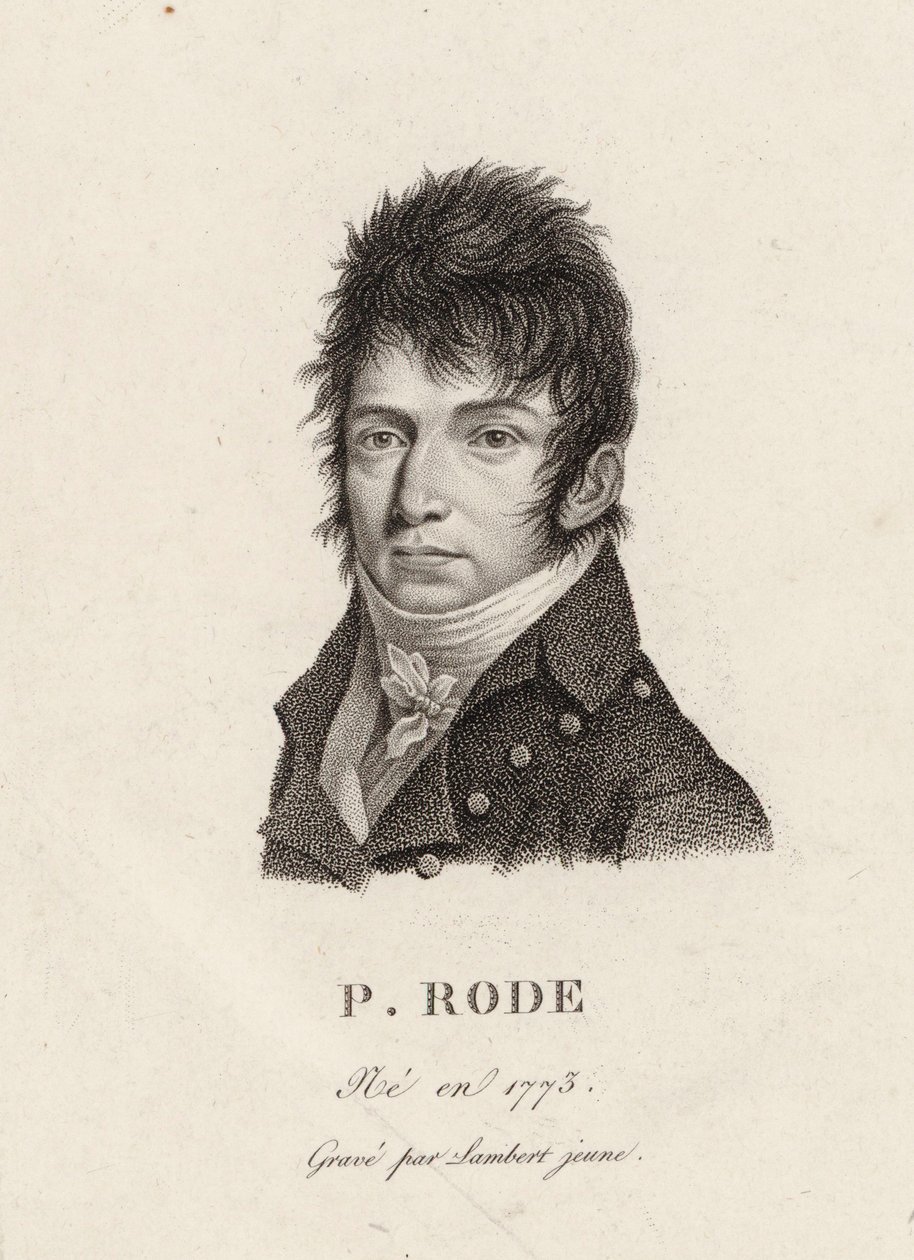 Porträt des Komponisten Pierre Jacques Joseph Rode 1774-1830 von Unbekannt