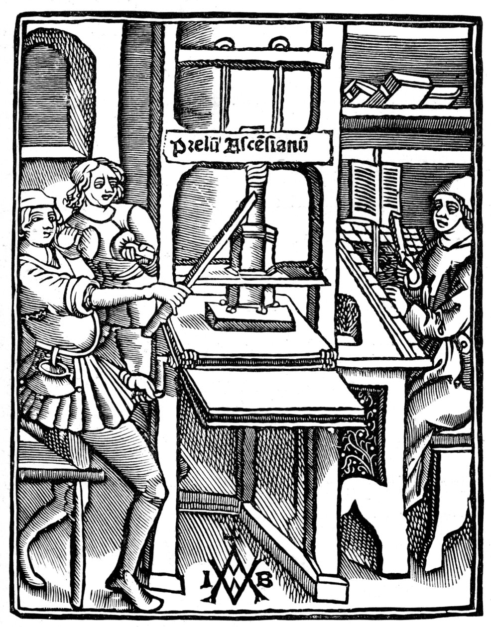 Druckerpresse, 1511, 1893 von Unbekannt