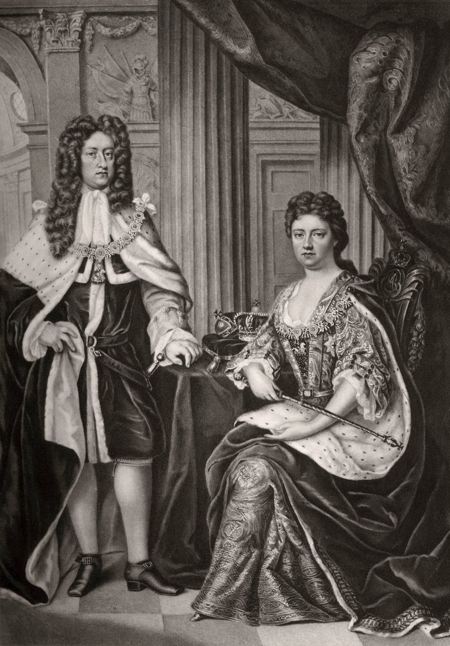 Königin Anne und Prinz Georg von Dänemark, spätes 17. oder frühes 18. Jahrhundert, 1906 von Unbekannt