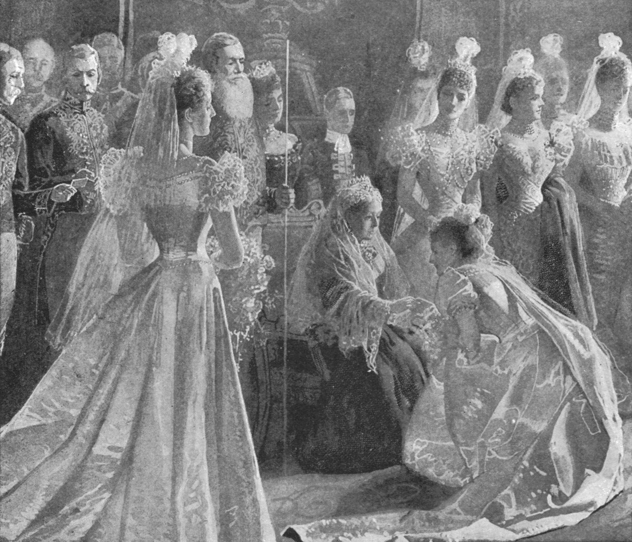 Königin Victorias Diamantenes Jubiläum: Salon im Buckingham Palace, 11. Mai 1897, 1901 von Unbekannt