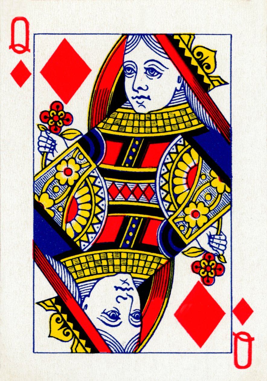 Königin der Diamanten aus einem Kartenspiel von Goodall & Son Ltd. von Unbekannt