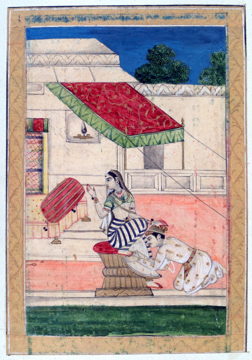 Ramkali Ragini, Ragamala-Album, Schule von Rajasthan, 19. Jahrhundert von Unbekannt