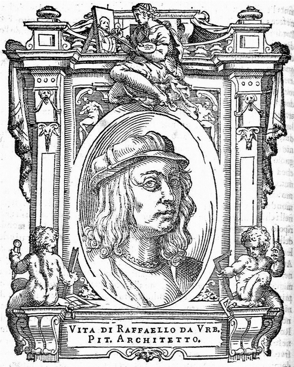 Raffael. Aus: Giorgio Vasari, Die Leben der ausgezeichnetsten italienischen Maler, Bildhauer und Architekten, 1568 von Unbekannt