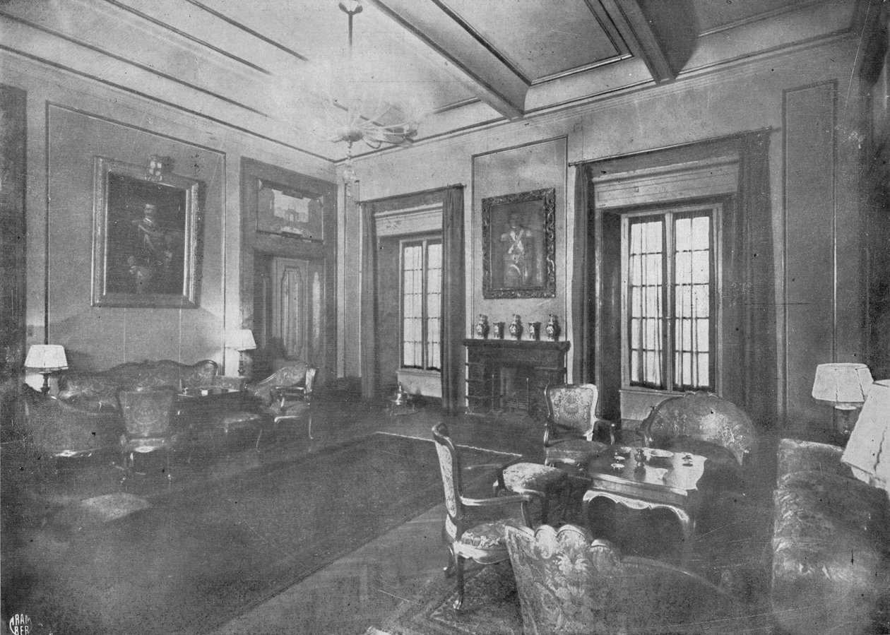Empfangsraum für den Besuch von König Viktor Emanuel III. und Königin Elena von Italien in Kairo, um 1933 von Unbekannt