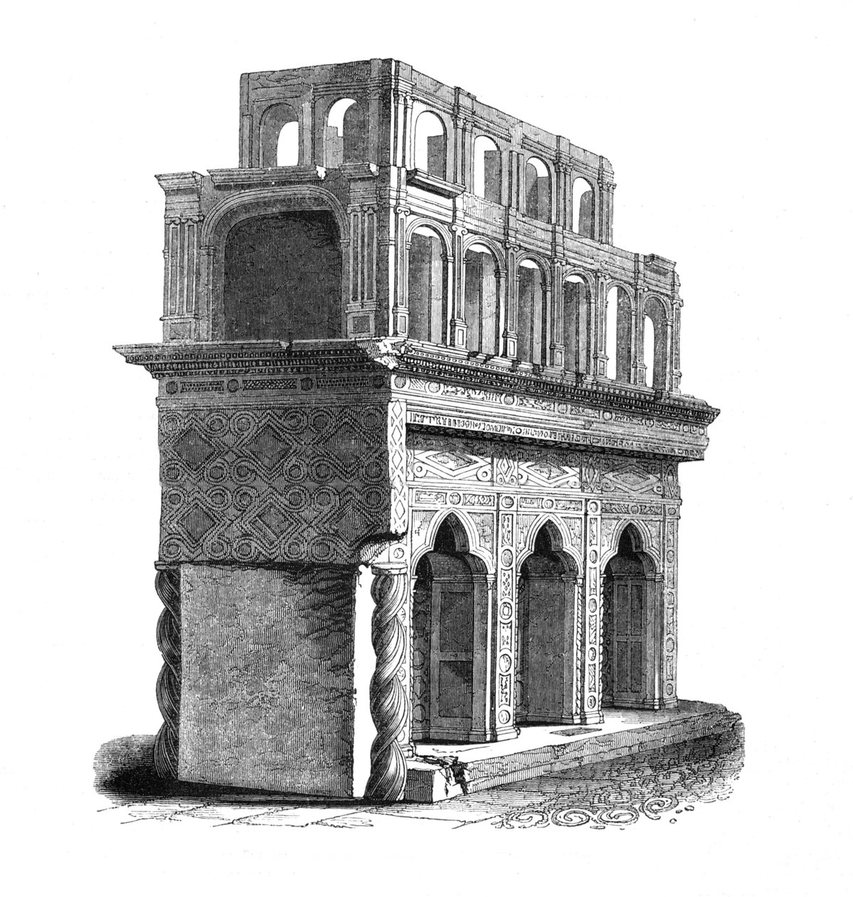 Überreste des Schreins von Edward dem Bekenner, Westminster Abbey, 1845 von Unbekannt
