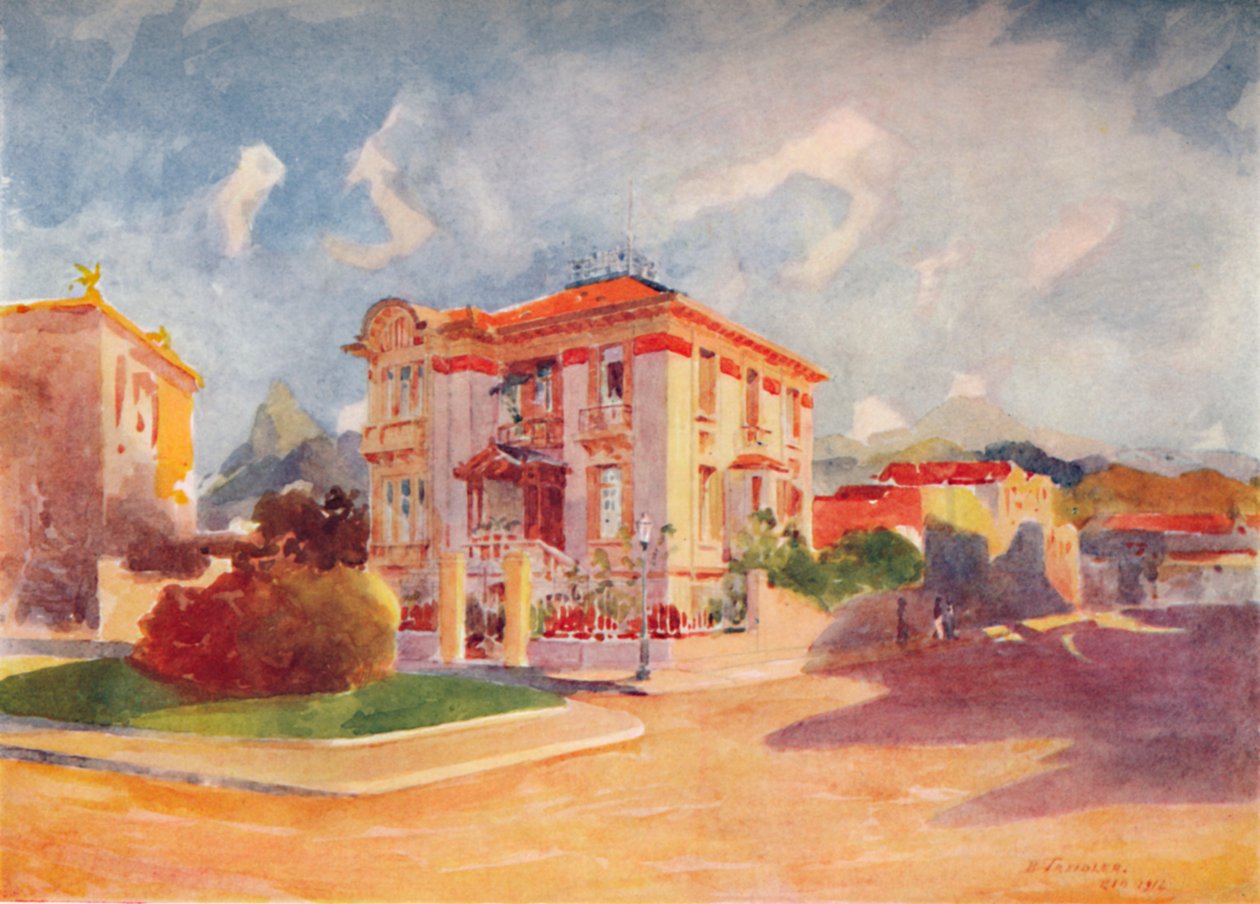 Residenz von S.E. Dr. Pedro de Toledo, ehemaliger Landwirtschaftsminister, Avenida Beira Mar, 1914 von Unbekannt