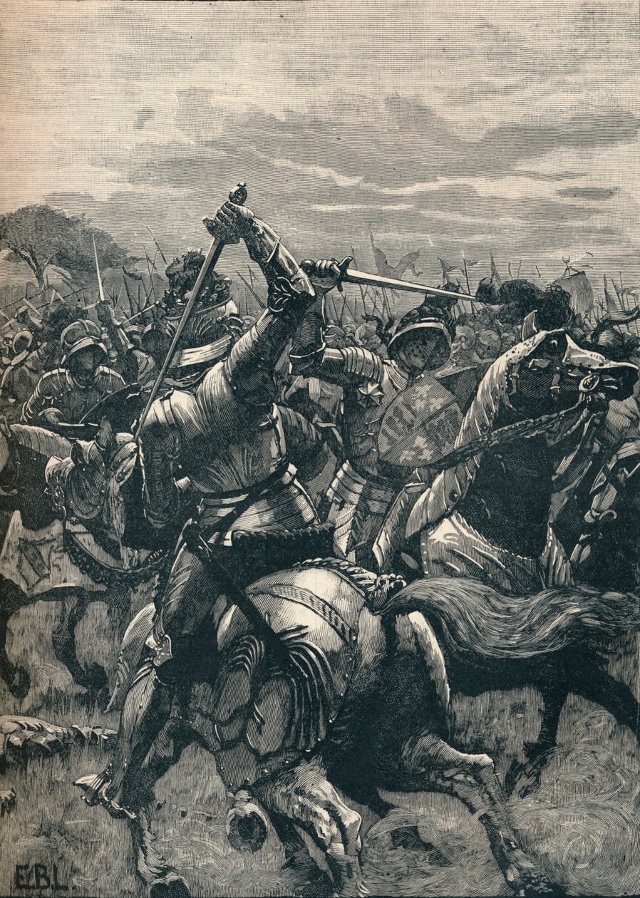 Richard III. in der Schlacht von Bosworth, 1485, 1905 von Unbekannt