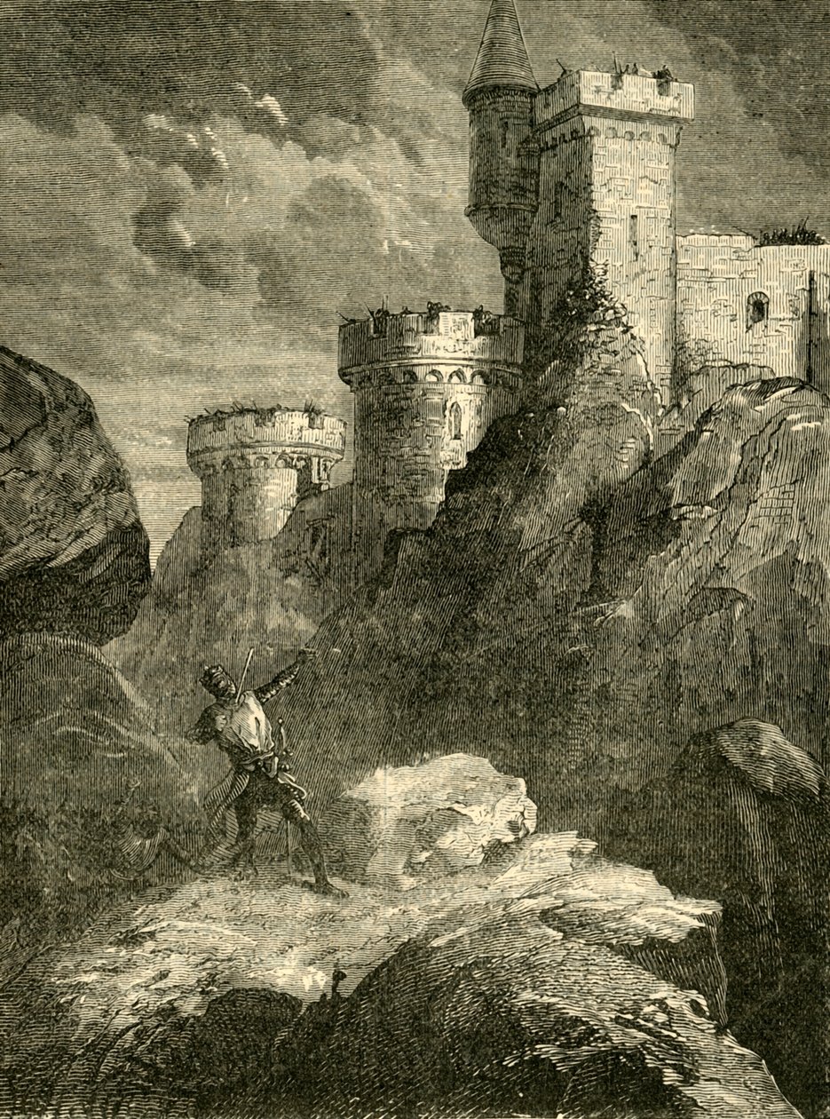 Richard I. verwundet bei der Belagerung der Burg Chaluz, 1199, 1890 von Unbekannt