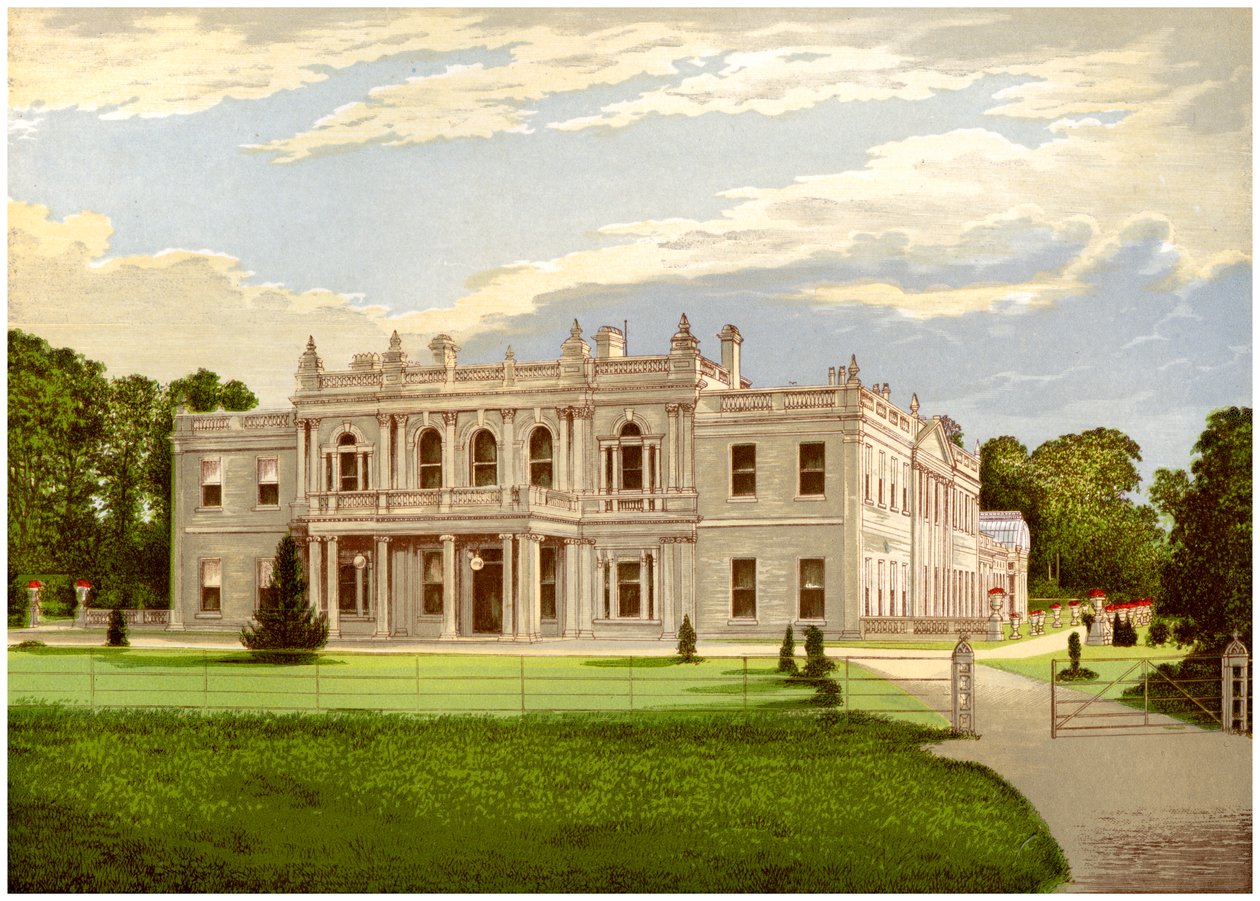 Rolleston Hall, Staffordshire, Heim von Baronet Mosley, um 1880 von Unbekannt