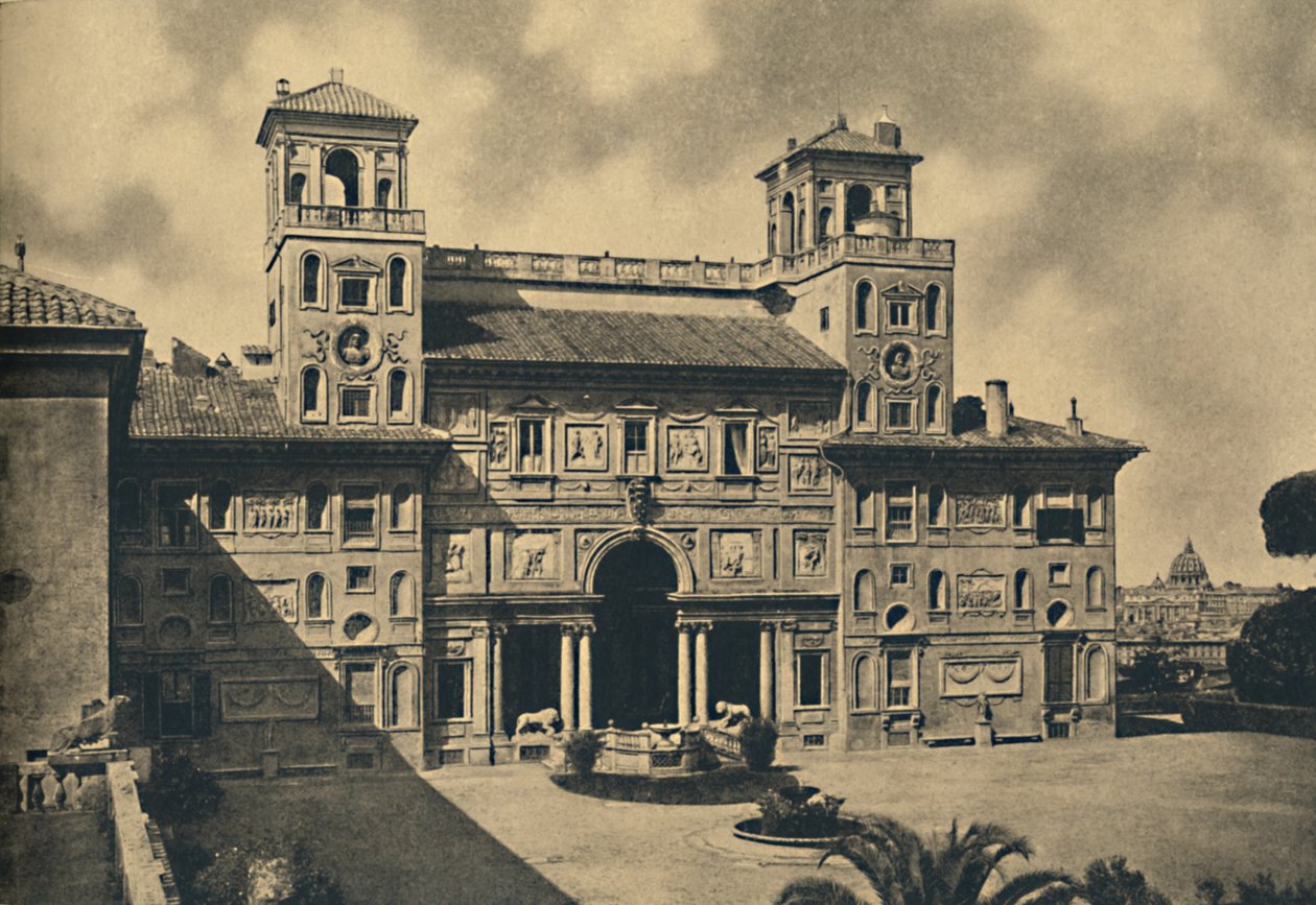 Roma - Innenfassade der Französischen Nationalakademie der Schönen Künste, ehemals Villa Medici, 1910 von Unbekannt