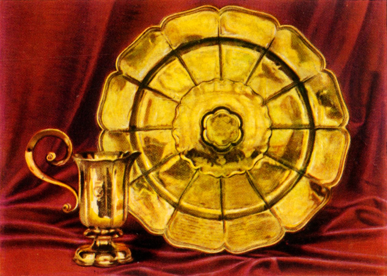 Rosenwasserkanne und Becken, 1938 von Unbekannt