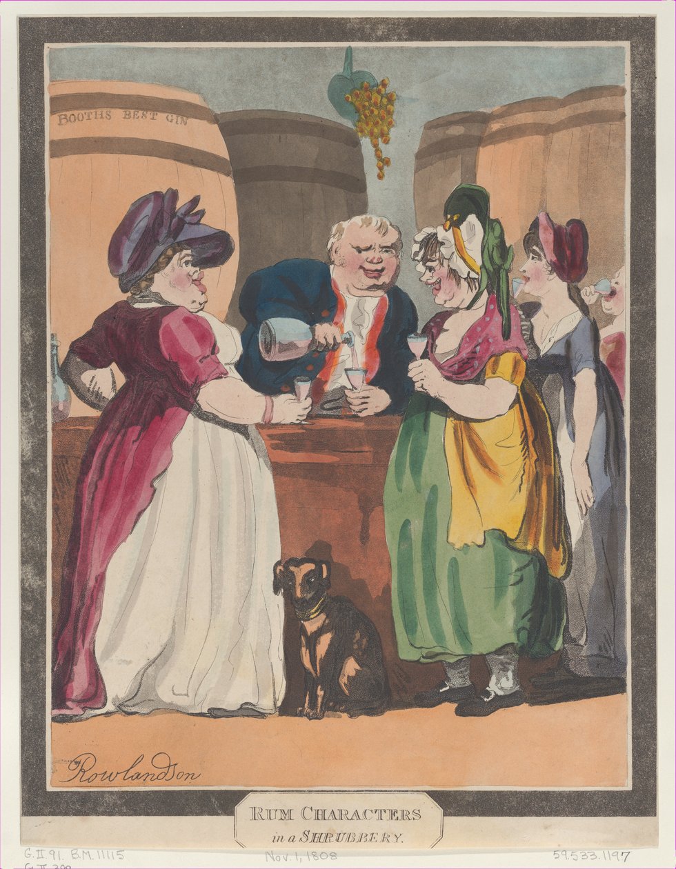Seltsame Charaktere in einem Gebüsch, 1. November 1808 von Unbekannt