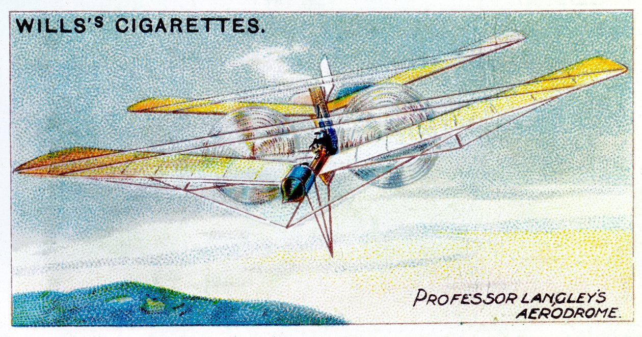 SP Langleys dampfbetriebenes Modellflugzeug Aerodrome, ca. 1896 von Unbekannt