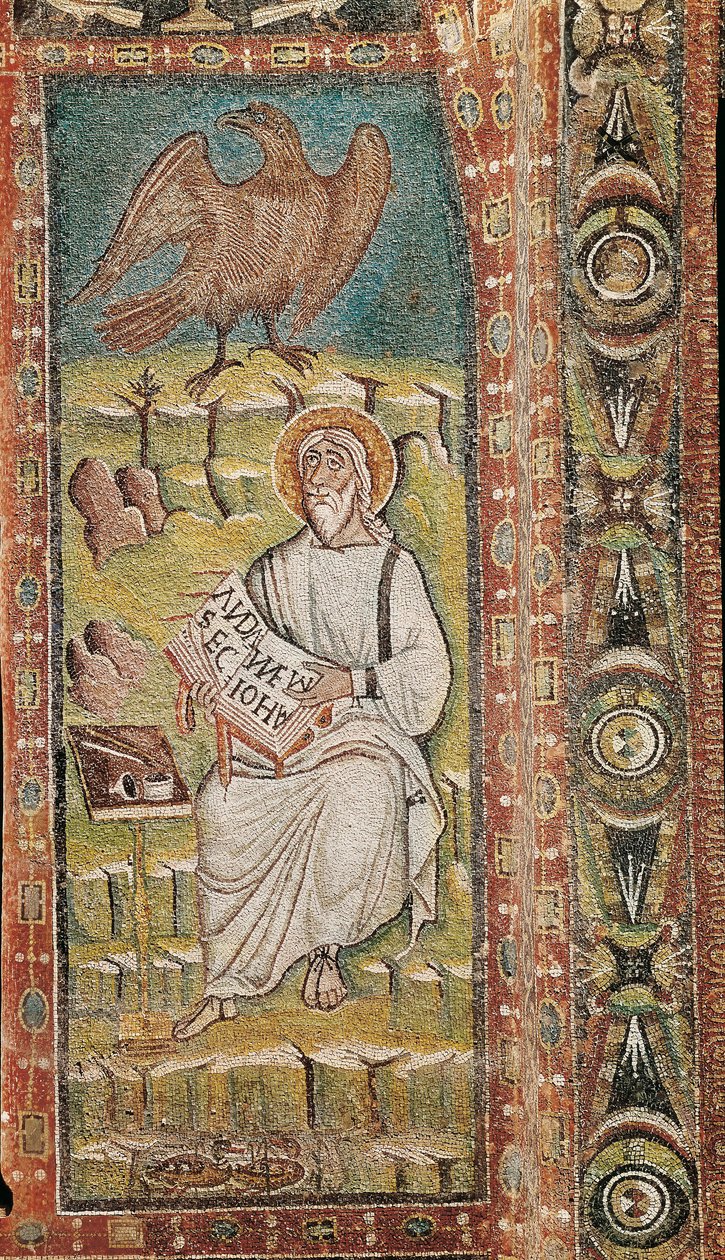 Heiliger Johannes der Evangelist. Byzantinisches Mosaik. 6. Jahrhundert von Unbekannt