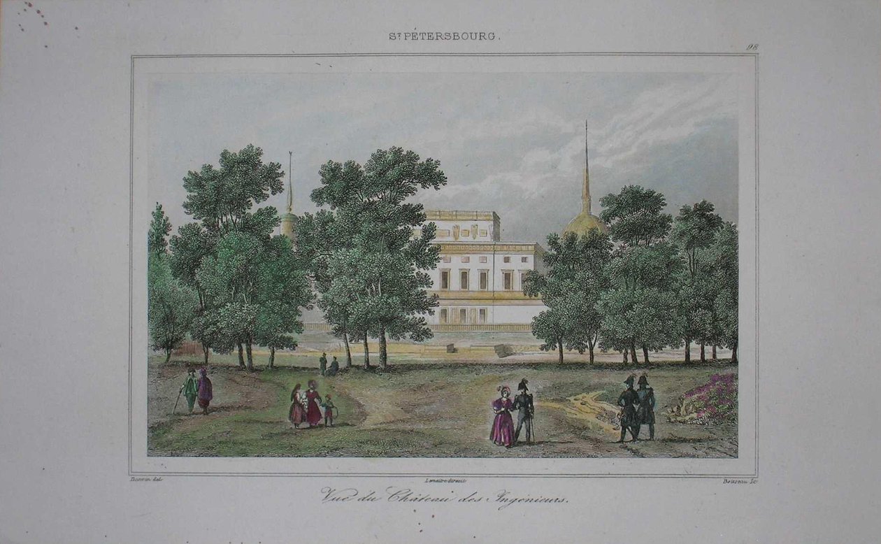 Schloss Sankt Michael in Sankt Petersburg, frühes 19. Jahrhundert von Unbekannt