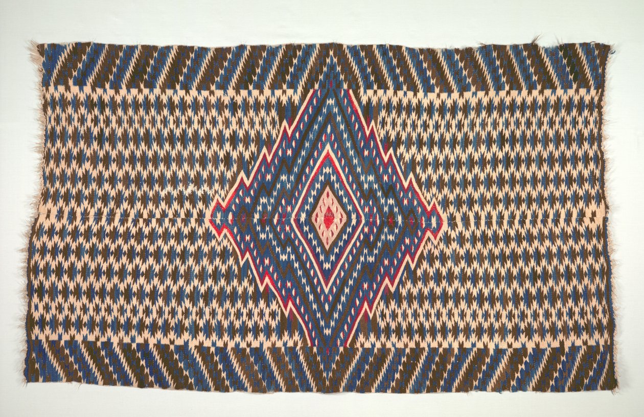 Saltillo-Stil Decke Sarape, um 1860-1875 von Unbekannt