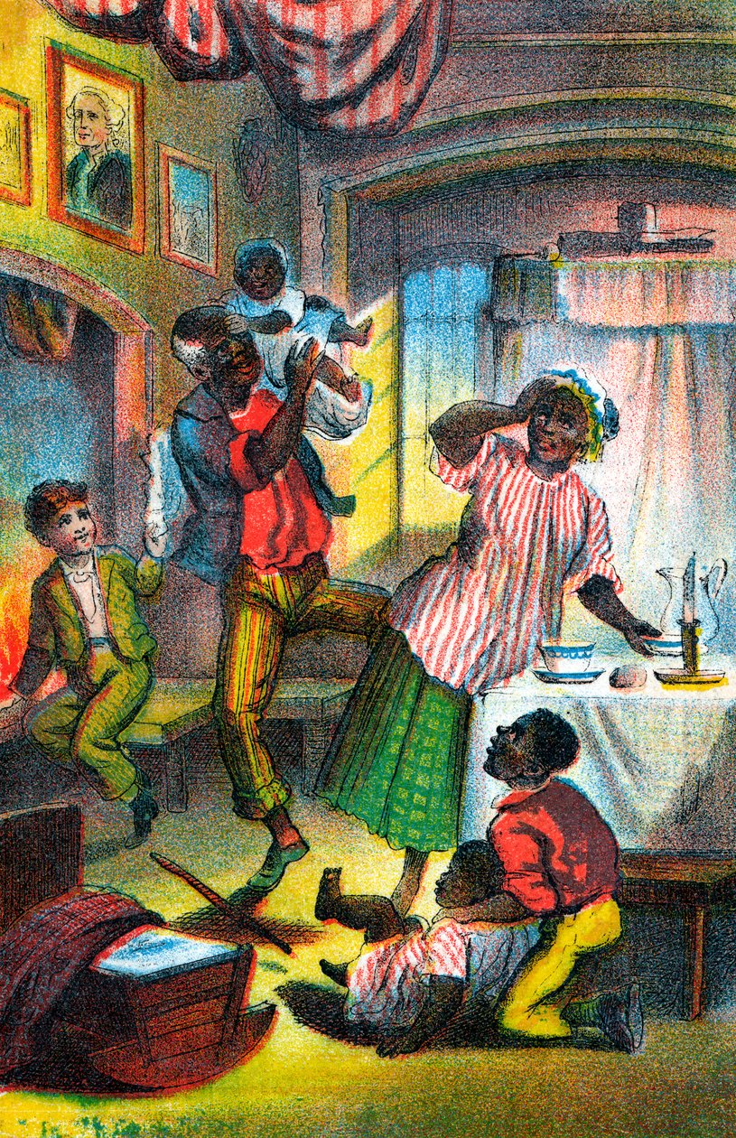 Szene aus Harriet Beecher Stowes Onkel Toms Hütte, ca. 1870 von Unbekannt