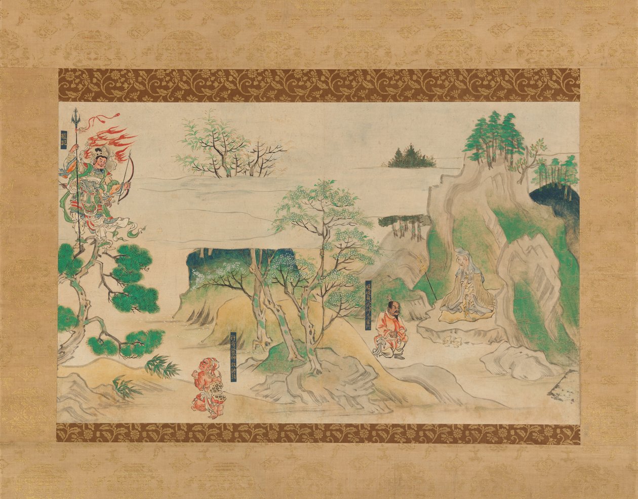 Szene aus Die illustrierten Legenden des Jin’oji-Tempels Jin’oji engi emaki, frühes 14. Jahrhundert von Unbekannt