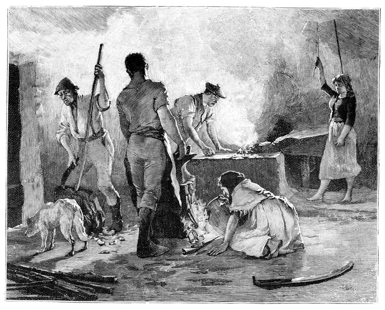 Szene aus der Rebellion der Jungen Iren von 1848, 1900 von Unbekannt