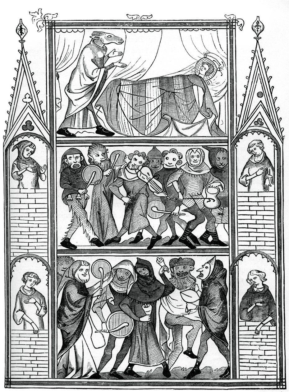 Szenen aus der Geschichte von Fauvel, 15. Jahrhundert, 1870 von Unbekannt