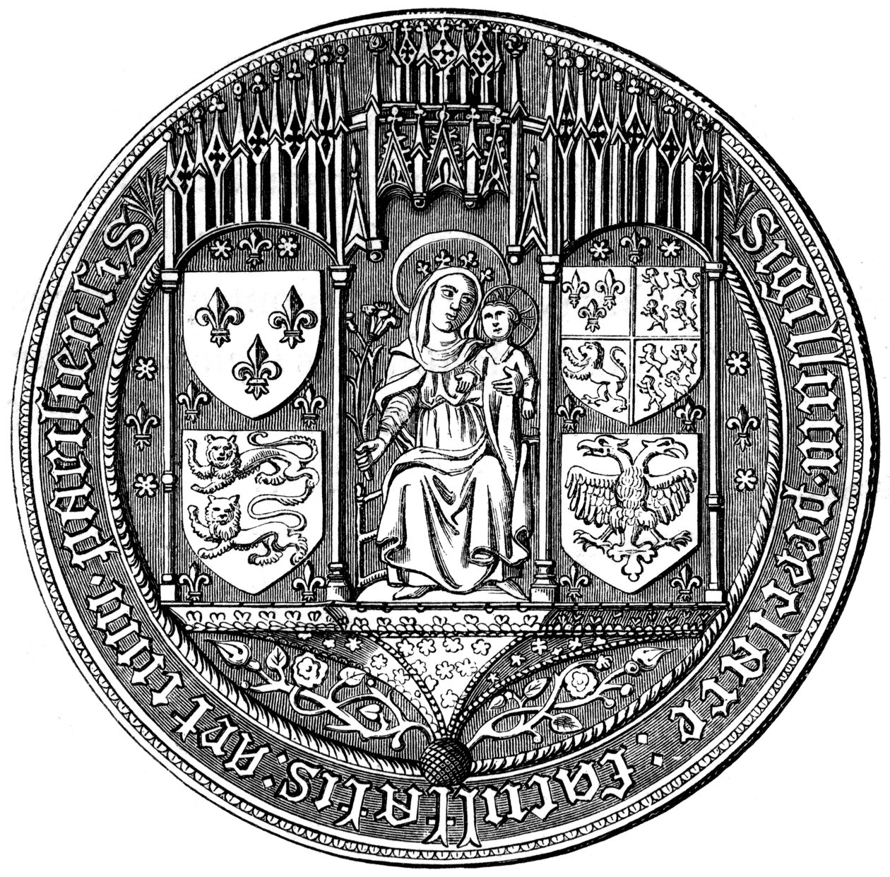 Siegel der Vier Nationen oder der Fakultät der Künste, 16. Jahrhundert 1849 von Unbekannt