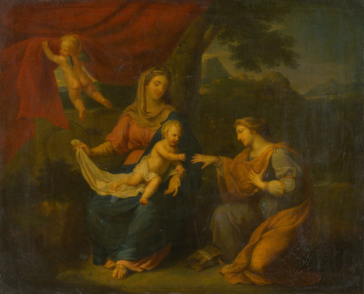 Sitzende Madonna mit St. Katharina von Unbekannt