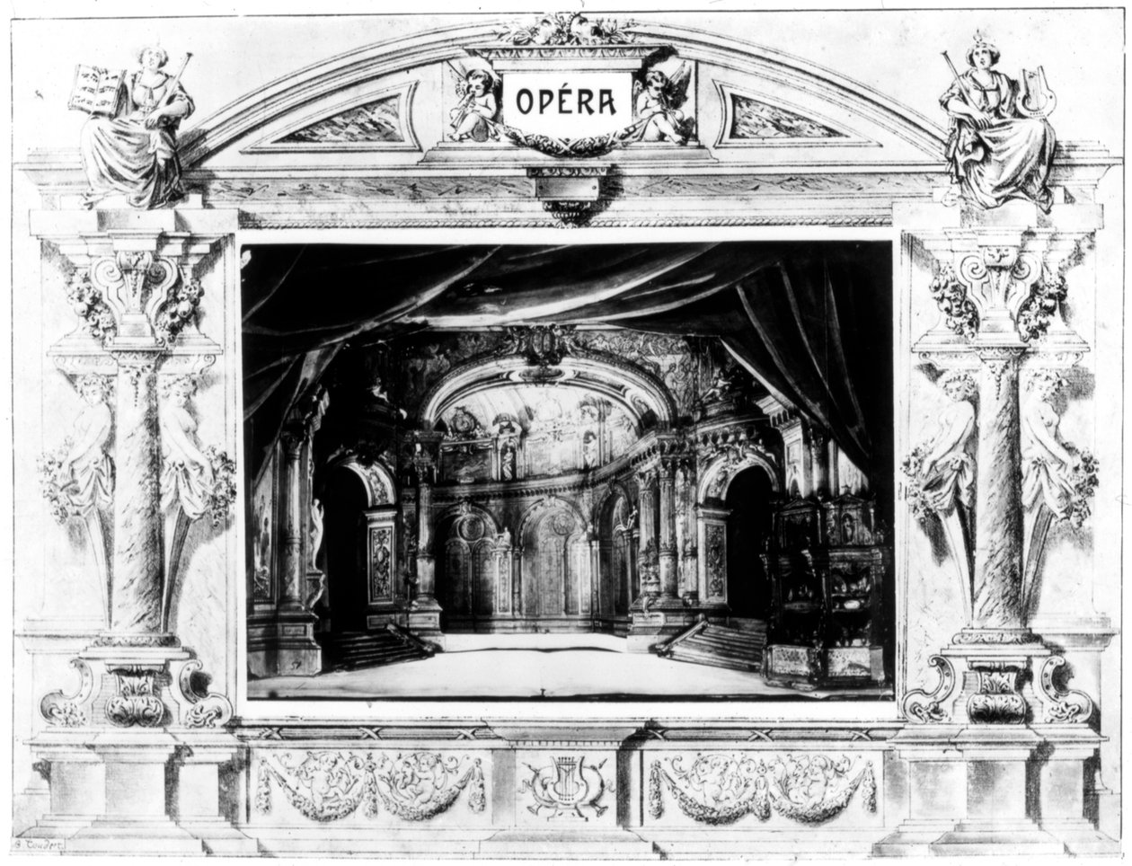 Bühnenbild für Mozarts Don Giovanni, 1875 von Unbekannt