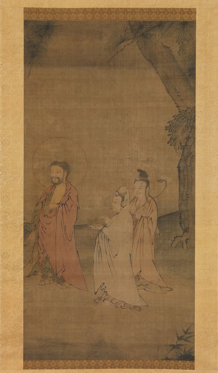 Shakyamuni kommt von den Bergen herab, spätes 13. bis frühes 14. Jahrhundert von Unbekannt