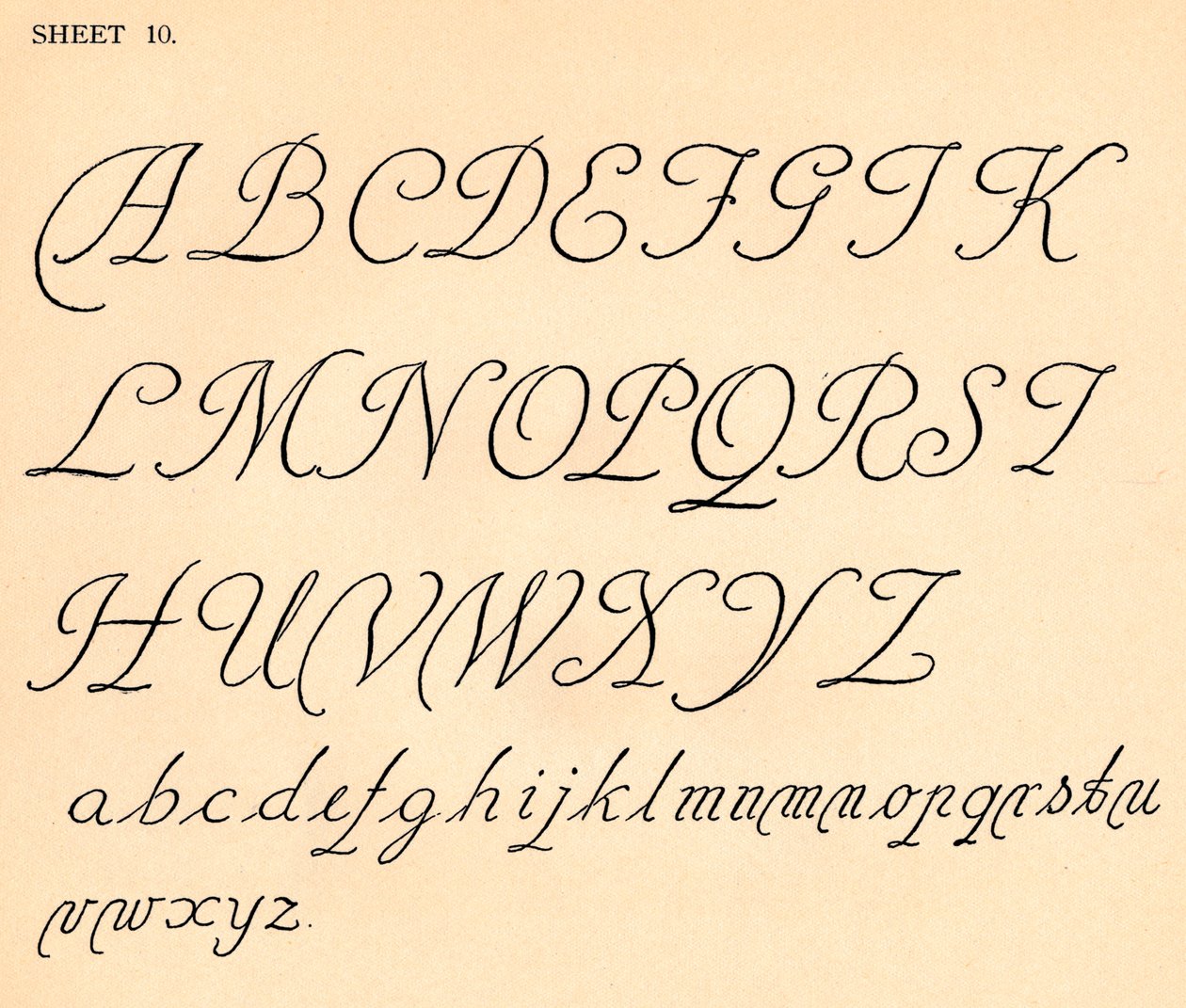 Blatt 10, aus einem Portfolio von Alphabeten, 1929 von Unbekannt