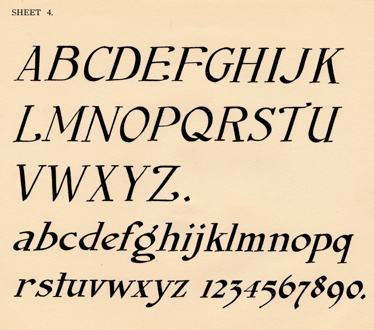 Blatt 4, aus einem Portfolio von Alphabeten, 1929 von Unbekannt