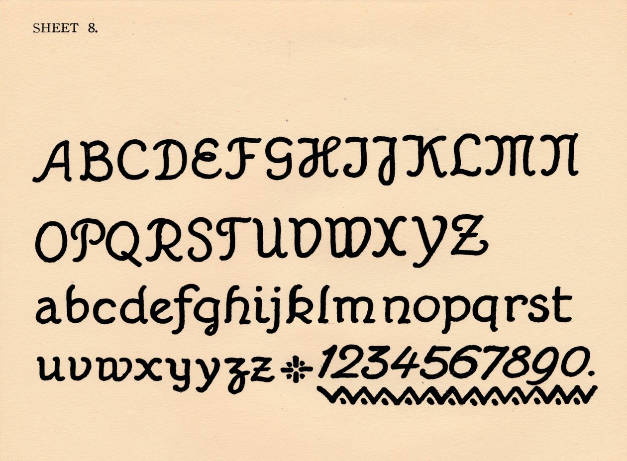 Blatt 8, aus einem Portfolio von Alphabeten, 1929 von Unbekannt