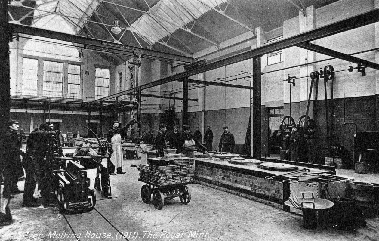 Silberschmelzhaus, die Königliche Münze, Tower Hill, London, 1911 von Unbekannt