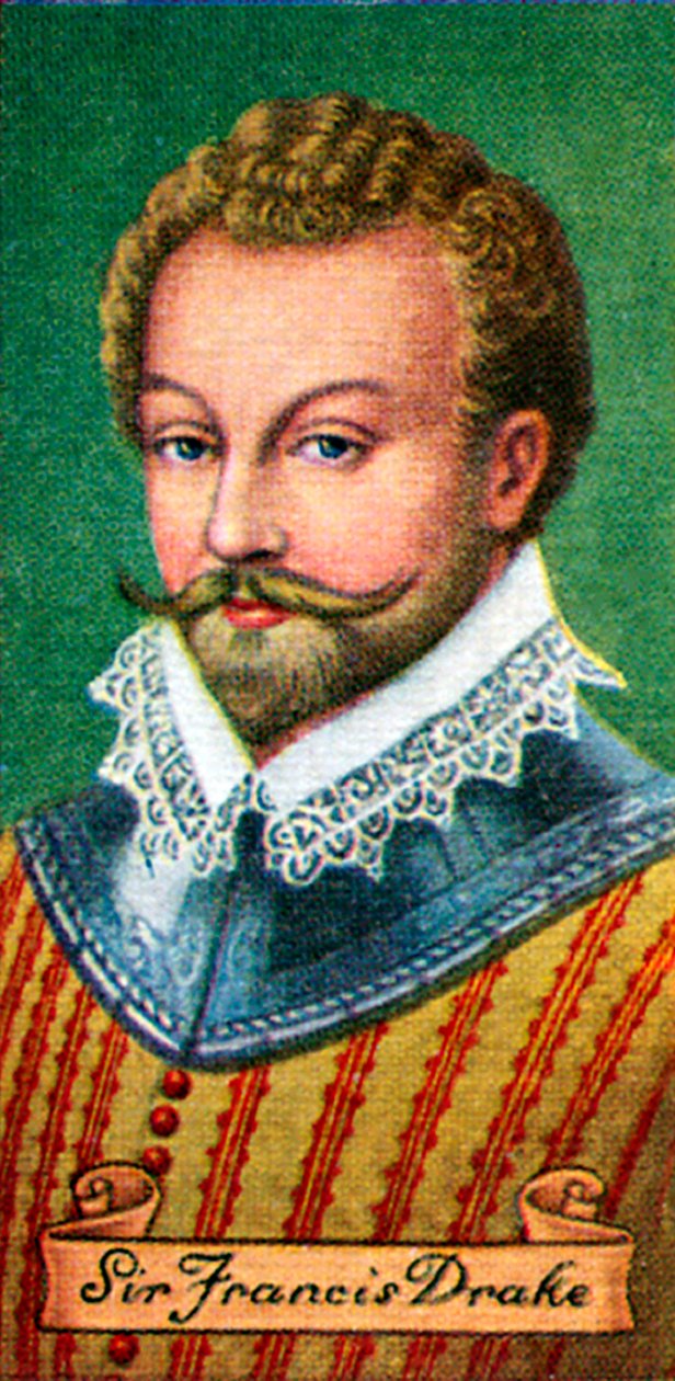 Sir Francis Drake, aus einer Serie von Zigarettenkarten, 1935 von Unbekannt