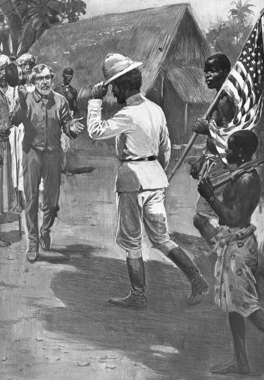 Sir Henry Morton Stanley trifft David Livingstone, Afrika, 1871 von Unbekannt