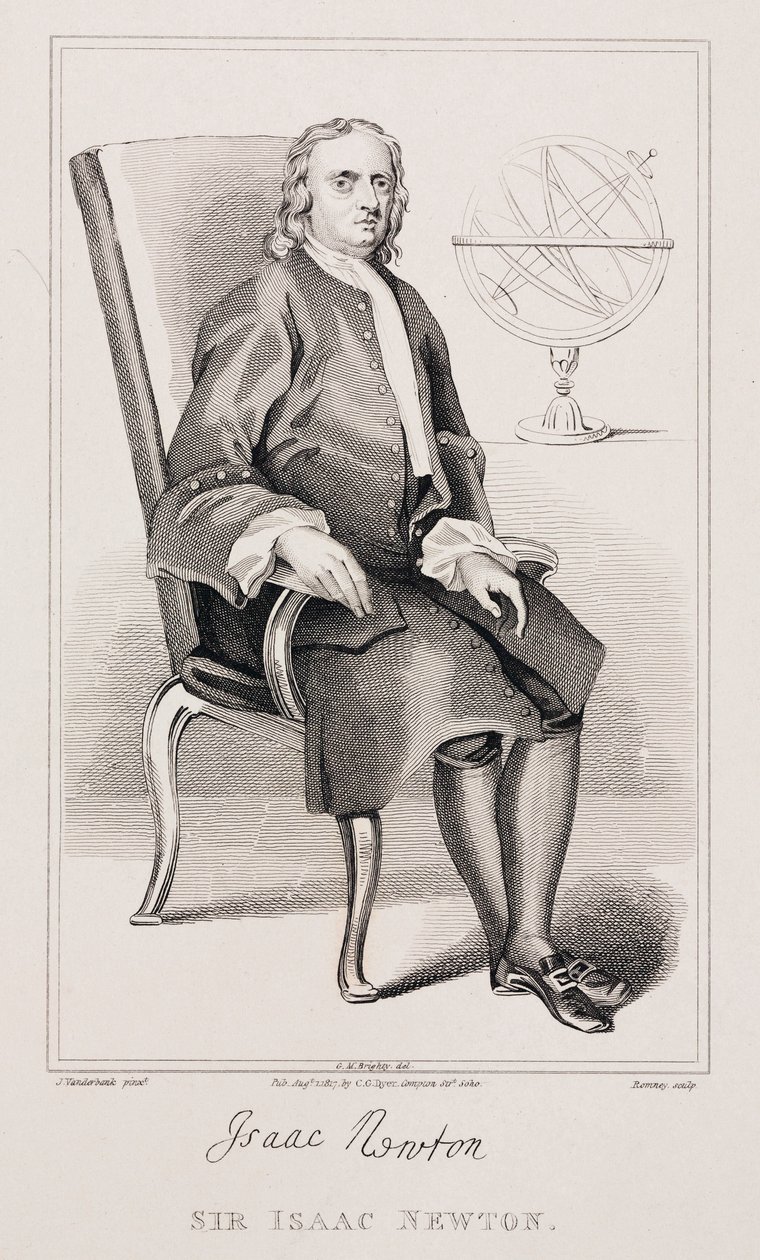 Sir Isaac Newton, englischer Mathematiker und Physiker, ca. 1725 von Unbekannt