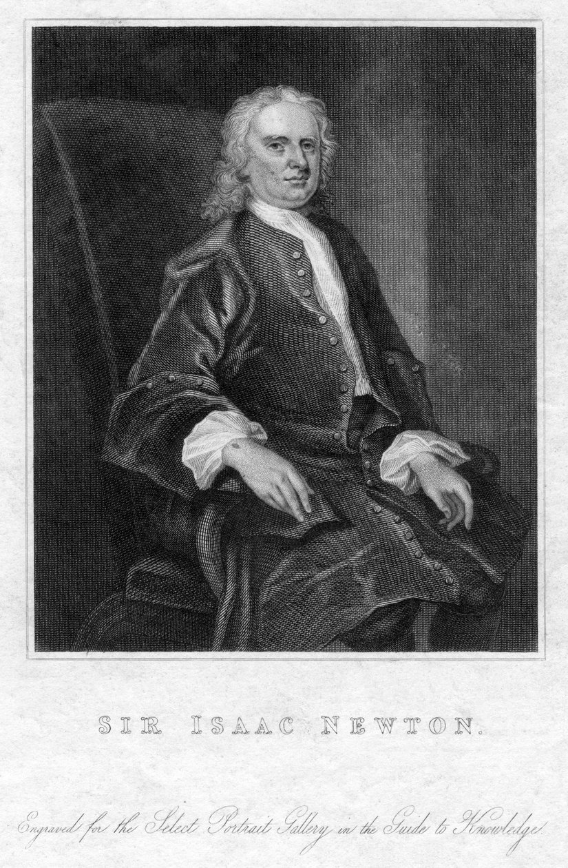 Sir Isaac Newton, englischer Mathematiker, Astronom und Physiker, 19. Jahrhundert von Unbekannt