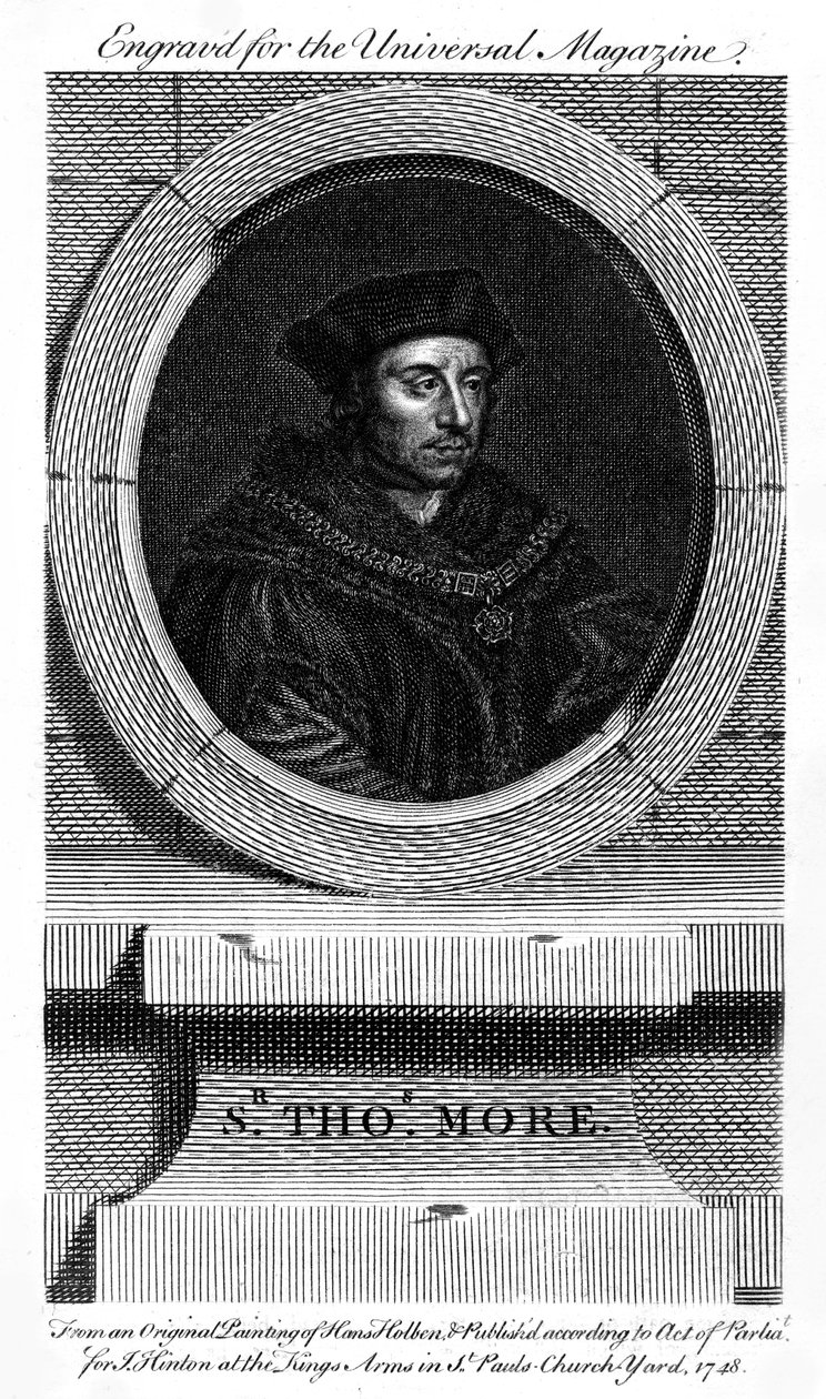 Sir Thomas More, katholischer englischer Anwalt, Schriftsteller und Politiker, 1748 von Unbekannt