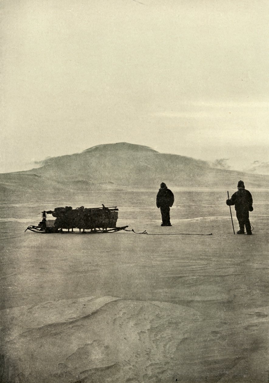 Schlittenfahren auf der Barriere vor der Rückkehr der Sonne, ca. 1908, 1909 von Unbekannt