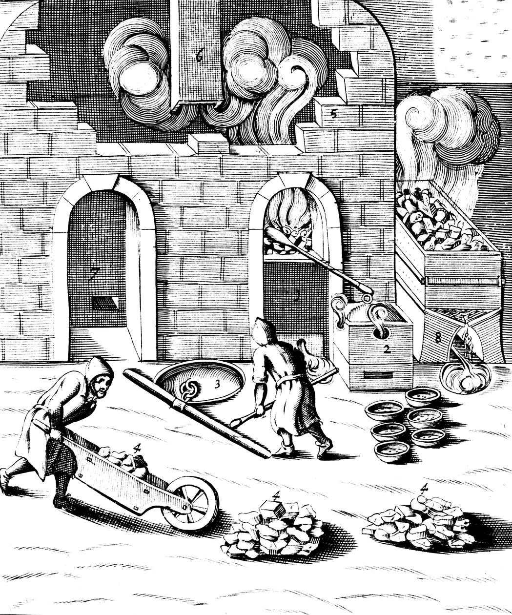 Kupferschmelzen, 1683 von Unbekannt