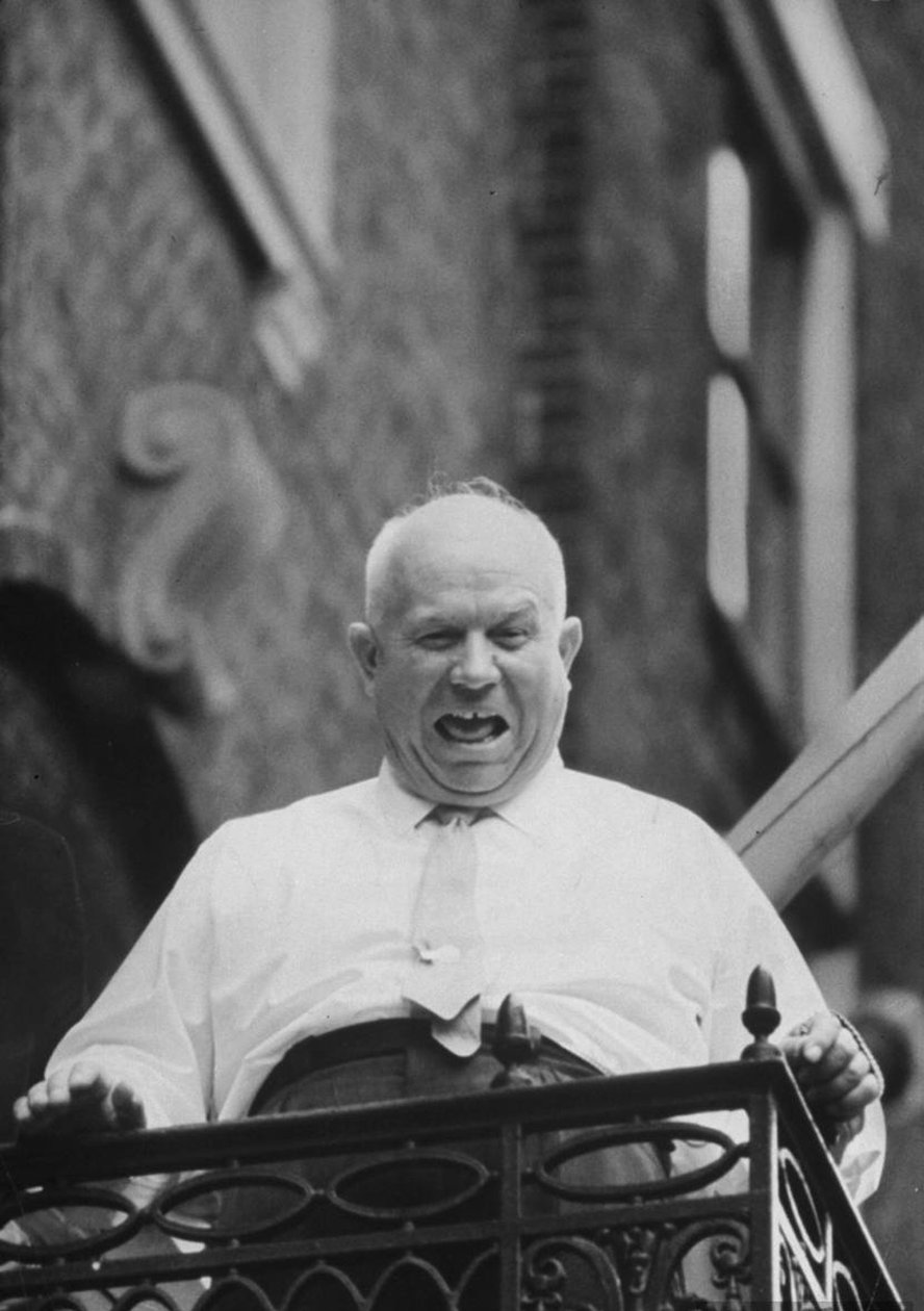 Sowjetischer Führer Nikita Chruschtschow in New York, USA, September 1960 von Unbekannt