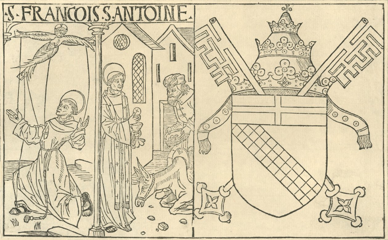 St. Franziskus von Assisi und Antonius von Padua, 1915 von Unbekannt