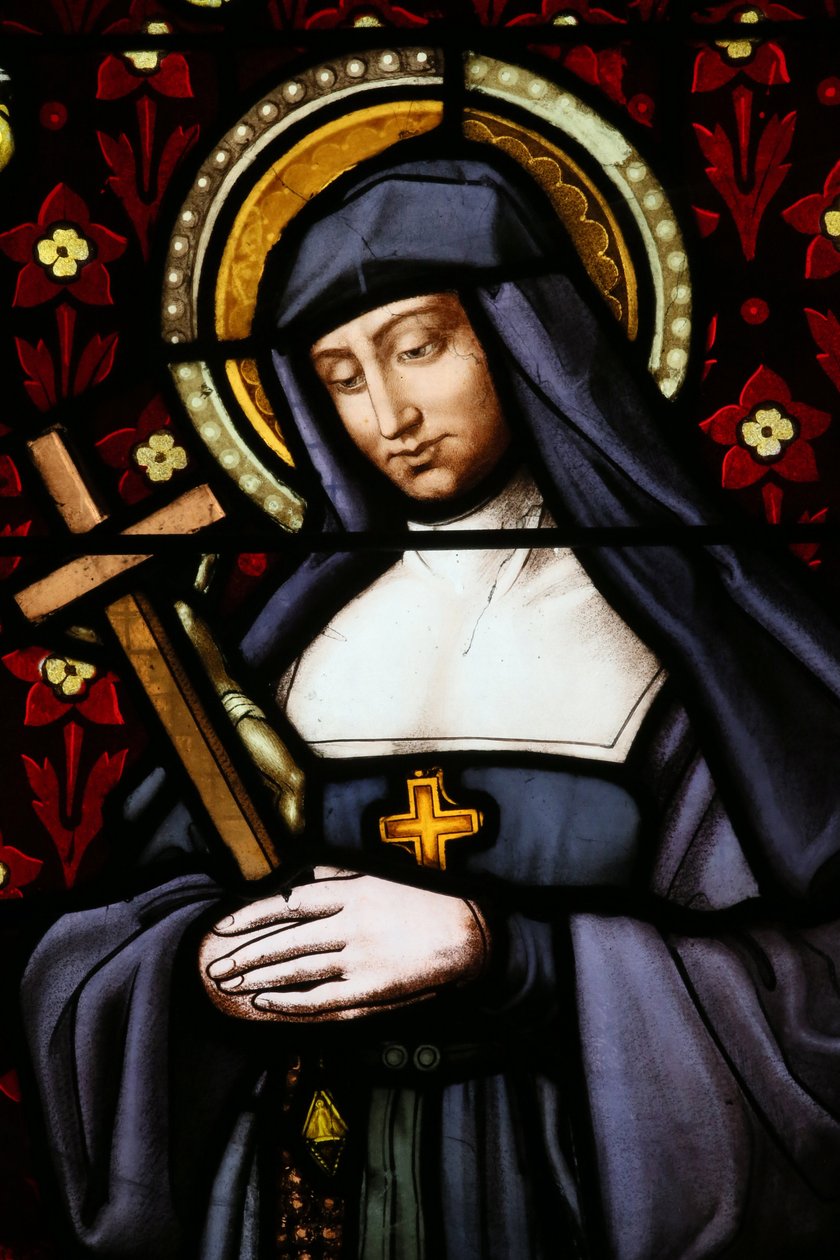 Sankt Paul Kirche. Buntglasfenster. Jane Frances de Chantal (Jeanne de Chantal, Jeanne Francoise Fremyot de Rabutin, Baronesse de Chantal) von Unbekannt