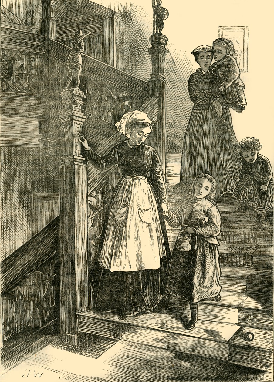 Treppe des Cromwell House, 1876 von Unbekannt