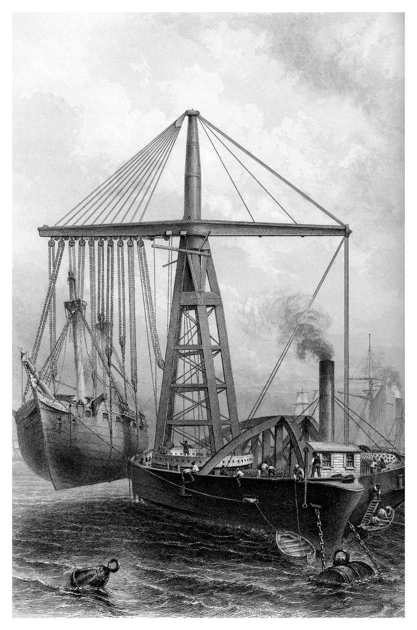 Dampfkran, 1866 von Unbekannt