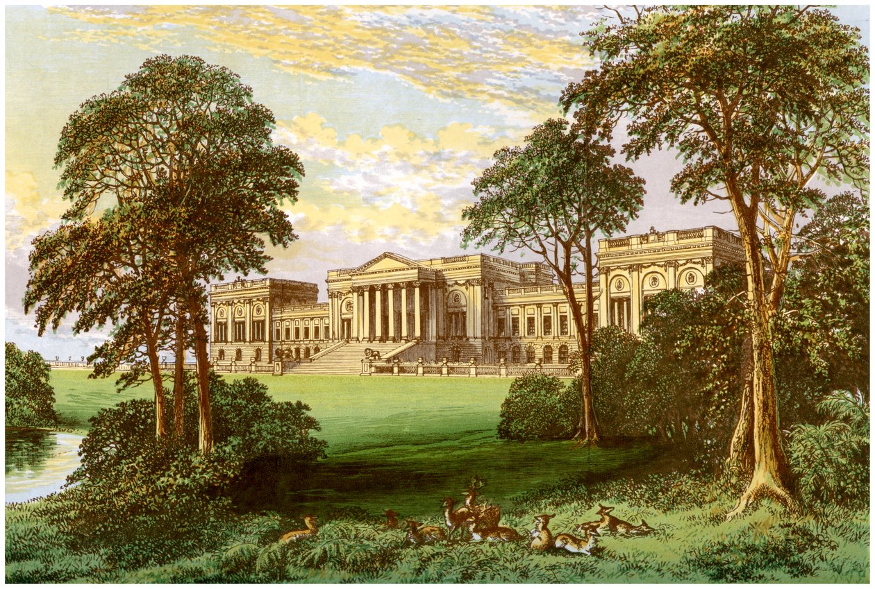 Stowe Park, Buckinghamshire, Residenz des Herzogs und Marquis von Buckingham und Chandos, um 1880 von Unbekannt