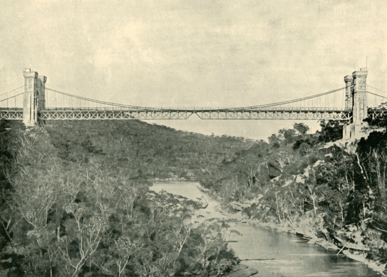 Hängebrücke, Nord-Sydney, 1901 von Unbekannt
