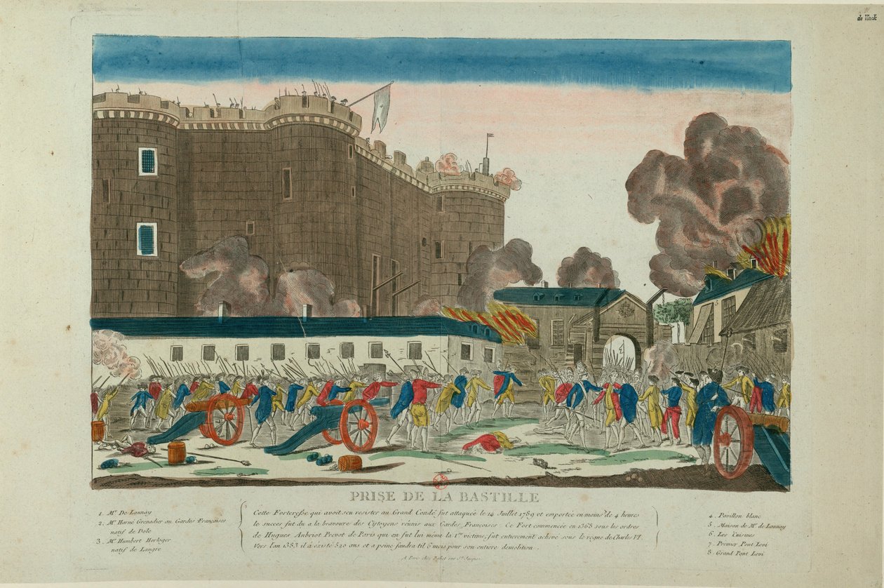 Sturm auf die Bastille am 14. Juli 1789, 1789 von Unbekannt