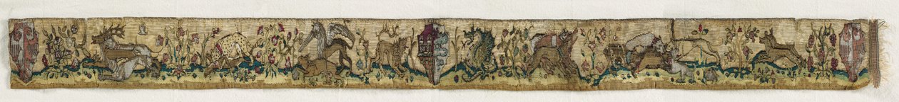 Wandteppich-Bordüre, 1400-1450 von Unbekannt