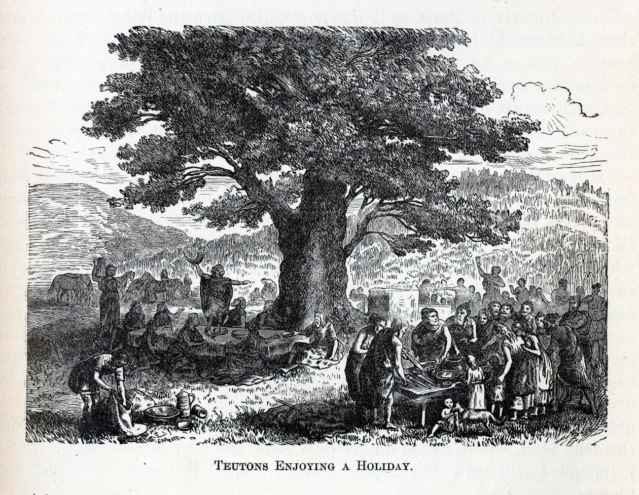 Teutonen genießen einen Feiertag, 1882 von Unbekannt