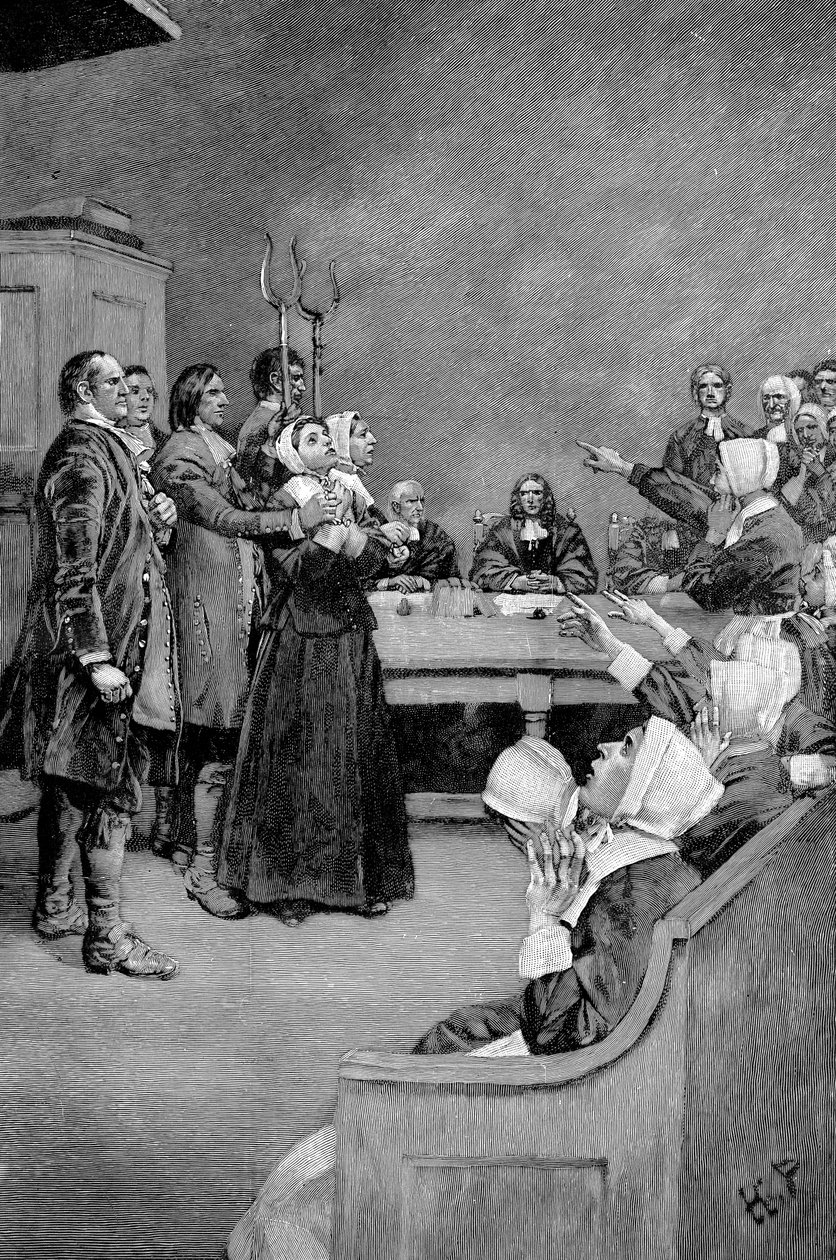 Der Prozess einer Hexe, Amerika, 17. Jahrhundert, 1882 von Unbekannt